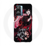 Coque Maniacase pour Oppo A77 5G demon slayer tanjiro nezuko attaque combat