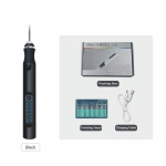 Mažas ličio baterijos elektrinis &scaron;lifuoklis, perforavimo, graviravimo, poliravimo ra&scaron;iklis, didelio greičio gryno vario variklis, poliravimo ra&scaron;iklių rinkinys Black polishing set