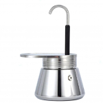 Viengubo/dvigubo vamzdžio 304 nerūdijančio plieno kavos virimo aparatas, espreso mini rankomis pilstomas kavos aparatas, espreso virimo aparatas, dovana vyrams ir moterims