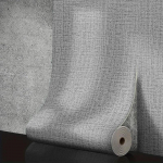 Lininiai tapetai nuo pelėsio, svetainei, miegamajam, namų ūkiui, vandeniui atsparūs ir nuo susidūrimų, fono lipdukas su lipniu pagrindu 50cmX5m pilka