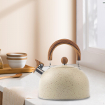 95 ounce Whistle Teapot Stovetop Tea Kettle Anti Rust Office Travel Loud 2.95