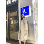 2024 m. rudens ir žiemos naujos imitacijos audinės kailis pastorintas laisvas pliu&scaron;inis, ilgas paltas moteri&scaron;kas M abrikosas