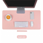 Didelis vandeniui atsparus odinis stalo kilimėlis ir pelės kilimėlis 90cm*40cm. Light pink