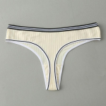 Moteri&scaron;ki apatiniai Seksualūs stringai Dryžuota juosmens juosta Grynos medvilnės tarpkojis T formos kelnaitės Moteri&scaron;kas žavesys Žemo liemens Siūlinės kelnaitės S raudona