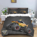 3D Super Monster Truck Monster Jam Antklodės Patalynės Rinkinys, Antklodės Užvalkalas Patalynės Rinkinys Antklodės Užvalkalas Pagalvės Užvalkalas, Karaliaus Karalienės Dydžio Patalynės Rinkinys EU Twin 135x200cm