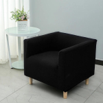Kvadratinės sofos užvalkalas Armchair Covers Tampri vienvietės sofos sėdynės užvalkalas Svetainės baldų apsauga Pufas Stool Cover
