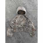 Retro spalvos gobtuvas su užtrauktuku Vyri&scaron;kas kamufliažinio ra&scaron;to užtrauktukas Megztinis High Street Hip Hop Streetwear Oversized Unisex Camo Hoodie XS &scaron;viesiai pilka spalva