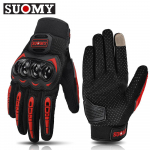 SUOMY Motociklininko Pir&scaron;tinės Vasarinės Vyri&scaron;kos Kvėpuojančios Pilnų Pir&scaron;tų Motokroso Lenktyninės Pir&scaron;tinės Moto Biker Važiavimo Pir&scaron;tinės Motociklo Aksesuarai M raudona