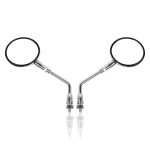 HONDA CB250 CB500 CB650 CB750 CB1100 CB1000 CB1300 GL1100 GL500 GL650 CX500 VT1100 VT750 SHADOW 400 galinio vaizdo &scaron;oninis veidrodėlis sidabras