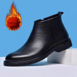 Vyri&scaron;ki 2024 m. rudens/žiemos formalūs odiniai Martin batai su medvilniniu pamu&scaron;alu - Stilius 91229 cotton boots; 38 juoda