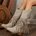 Moteri&scaron;ki Batai &Scaron;oninis Užtrauktukas Moteri&scaron;ki Batai Mada Kutai Vientisi Moteri&scaron;ki Batai Nauji Kniedės Diržo Sagtis Retro Stambiu Kulnu Iki Blauzdos Botas 40 smėlis