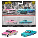 Hot Wheels Premium 2 Pack 1975 Datsun Sunny Truck Custom Nissan Hardbody Vehicle Vehicle žaislinis mini automobilis 3 metų ir vyresni Multi HRR78 (B120) / '93 (D21)