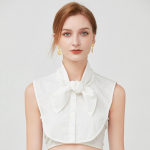 Moteri&scaron;ki stovai su kaspinėliais, netikra apykakle, mar&scaron;kiniai su priekiniais kaklarai&scaron;čiais, nuimami apykaklės, nuimamas baltas netikras apykaklės aksesuaras mergaitėms, &bdquo;Fuax Cols&ldquo;