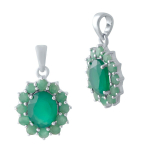 Sidabrinis pakabukas su smaragdu 3,77 ct (2042396) smaragdas