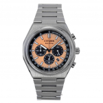 &bdquo;Citizen Zenshin Chronograph Super Titanium&ldquo; la&scaron;i&scaron;os spalvos Eco-Drive CA4610-85Z 100M vyri&scaron;kas laikrodis la&scaron;i&scaron;a