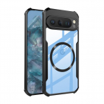 Skaidrus akrilo &scaron;arvuotis tvirtas telefono dėklas, skirtas &bdquo;Google Pixel 9 Pro XL 8 8A 7A 6A 6 7 8 Pro Matte Bufer&ldquo; atsparus smūgiams apsauginis dangtelis Pixel 9 Pro XL juoda