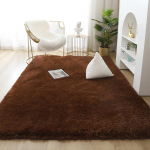 Violetinis pliu&scaron;inis kilimėlis vaikų kambariui Didelis vienspalvis ilgų plaukų kilimėlis svetainei miegamojo mink&scaron;tas neslystantis kilimėlis 160x230cm kava