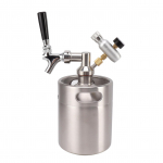 Beer Mini Keg System 2L nerūdijančio plieno mini statinaitės Growler čiaupų sistema namų virimo kavos statinaitė Reguliuojama L