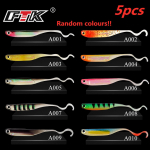 5 vnt. Mink&scaron;ti jerk masalai 7,5 cm Silikoninis žvejybinis masalas Mink&scaron;tas kirminas 1,8 g Guminis swimbait Dirbtiniai masalai lydekų, e&scaron;erių, karpių žvejybai 5pcs-Random colours
