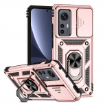 Skaidrus kameros apsaugos &scaron;arvuotas telefono dėklas Xiaomi 12 Pro Mi 12 12X Xiomi Mi12 X Xiaomi12 Pro Mi12X automagnetiniam laikikliui su žiedu For Xiaomi 12 raudona