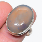 Aqua Chalcedony Handmade 925 Sterling Silver Jewelry Ring Size 9 r3c42