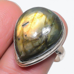 Labradorite Handmade 925 Sterling Silver Jewelry Ring Size 8.5 i2g26