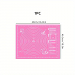 Nelipnus silikoninis kepimo kilimėlis konditerijos gaminiams, te&scaron;lai kočioti ir minkyti &ndash; idealiai tinka sausainiams ir pyragams &ndash; virtuvės įrankis su svarstyklėmis &scaron;ventiniam kepimui 60*45CM