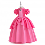 Mergaičių Cosplay Princesės Brigitte nėrinių pūstomis rankovėmis suknelė 150 cm pink