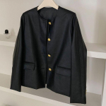 Pavasario-rudens moteri&scaron;ka juoda striukė i&scaron; auk&scaron;tos kokybės PU odos, kasdienis laisvo kirpimo paltas gatvės stiliaus mada, pasižymintis madinga aura S juoda