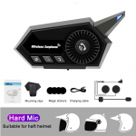 BT18 Ruletės rato sukimosi valdymasMotociklo &scaron;almo ausinė Bluetooth 5.3 Belaidės ausinės Ausinės IP67 atsparios vandeniui