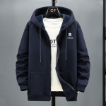 Vyri&scaron;kas pliu&scaron;inis kardiganas su gobtuvu - Nauja mada, Ruduo/Žiema, Didelis dydis, Laisvo kirpimo &scaron;varkas 6XL