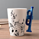 2025 240 ml kūrybinės muzikos keraminis puodelis gitara smuikas stilius mielas kavos arbatos pienas stalvir&scaron;io puodeliai ir puodeliai su rankena naujovi&scaron;kos dovanos 240ml