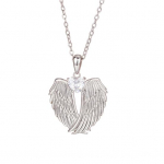 Angelo sparnų karoliai su cirkonio akmenėliais, apkabinantys sparnai, pakabukas, cirkonio gimtadienio akmens papuo&scaron;alai, dovana jai A