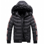 Žieminiai Vyri&scaron;ki &scaron;ilti gobtuvai Parkai Striukės Vyri&scaron;kos Vėjo striukės Vir&scaron;utiniai drabužiai Parkas Paltai Vyri&scaron;ki Rudens Nuimama Skrybėlė Apranga Parkas Paltai Vyri&scaron;ki M juoda