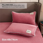 Milk Velvet Super Mink&scaron;tas paklodės flanelinis elastinės juostos čiužinio užvalkalas patalynės užvalkalas Čiužinio užvalkalas Only 2 pcs Pillowcase mėlyna