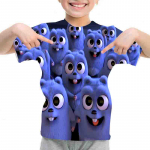 Vasaros vaiki&scaron;ki Grizzy ir lemingai mar&scaron;kinėliai Vaikų animaciniai 3D mar&scaron;kinėliai Camiseta Berniukų Mergaičių Paauglių Kūdikių mar&scaron;kinėliai 130CM
