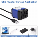 Nuolatinės srovės 5V USB mini panardinamas vandens siurblys naminių gyvūnų fontanui, akvariumui, tvenkiniui, fontanui, hidroponikai