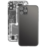 Stiklinis baterijos galinis dangtelis iPhone 11 Pro Max juoda