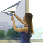 Window sticker UV-Proof Heat-Control PET One Way Mirror Reflective Film Privacy Protection Self-Adhesive Decorative Home Silver