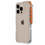 Prabangus aliuminio rėmelio telefono dėklas iPhone 16 Pro Max 15 Plus 14 Pro 13, kietas, smūgiams atsparus buferis, su &scaron;ilumos i&scaron;sklaidymu iPhone 16 Pro sidabras