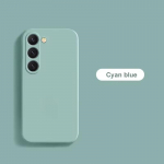 S25 S24Plus Dėklas Skysto Silikono Telefono Dėklas Samsung Galaxy S23 S 23 S22 Ultra S24 FE S25 + Plus Mink&scaron;tas Vir&scaron;elis Samsung S22 Ultra &scaron;viesiai žalios spalvos