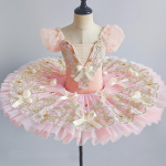 Suaugusiųjų Vaikų Gėlių Mergaitės Profesionali Baleto Tutu Suknelė Moterų Princesės Plok&scaron;tė Blynas Gulbių Ežeras Balerina Scenos &Scaron;okio Kostiumas 160cm rožinė