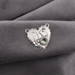 Žalias ametisto brangakmenio pakabukas, 925 prabos sidabro pakabukas, rankų darbo antikvariniai papuo&scaron;alai, dovana Motinos dienai 0.8 Inches žalia