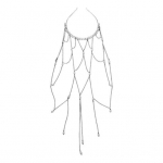 Moteri&scaron;kas galvos lankelis su imitaciniais perlais, kutais, la&scaron;o formos dizainu, vestuvių plaukų lankelis, gimtadieniai, vakarėliai, plaukų aksesuaras sidabras