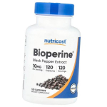 Juodųjų pipirų ekstraktas, Bioperine 10, Nutricost 120 kaps. (71647005) 120caps