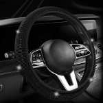 Automobilio vairo dangtelis moterims merginoms mielas blizgantis vairo dangtelis Bling deimantinis automobilio vairo apsauga įvairiaspalvis