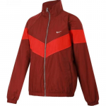 Nike SS25 Windrunner Madingas Stovintis Apykaklės Universalus Patogus Striukė Moteri&scaron;ka Striukė Raudona FV6305-619 S