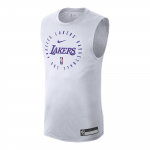 Nike Dri-Fit NBA Los Angeles Lakers Laisvalaikio Sportinis Paprastas Patogus Liemenė Vyri&scaron;ki Vir&scaron;utiniai Drabužiai Baltas HF1964-100 XS