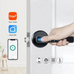 Tuya Skaitmeninis pir&scaron;tų atspaudų durų užraktas 5-in-1 I&scaron;manusis durų rankenos užraktas Miegamojo APP Nuotolinis atrakinimas Elektroninis užraktas APP+Password+Fingerprint