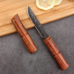 BBQ Naudingasis peilis pjaustymas Žuvies vaisius kepsnys Peilis plastikinė rankena Virtuviniai peiliai Rankų kalvė Kaulinimas Mėsininko peilis Virėjo pjovimo įrankis 1PC ruda